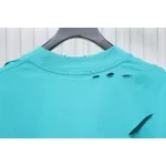 Balenciaga Distressed T-shirt Lake Blue