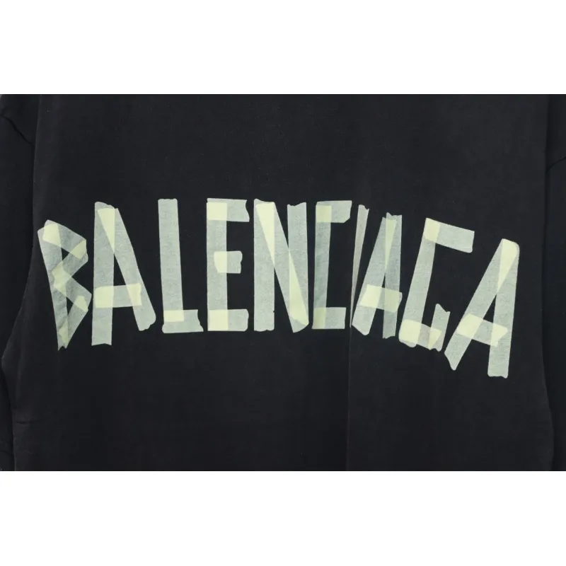 Balenciaga Masking Tape T-shirt Black