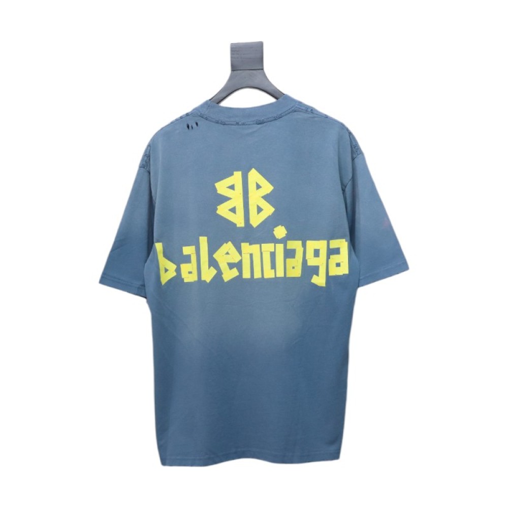 Balenciaga Masking Tape T-shirt Blue