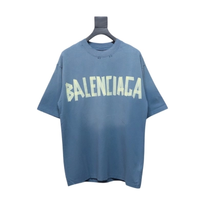 Balenciaga Masking Tape T-shirt Blue 02