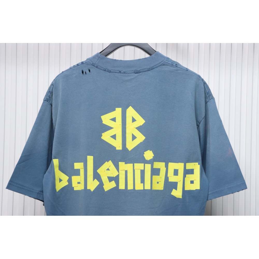 Balenciaga Masking Tape T-shirt Blue