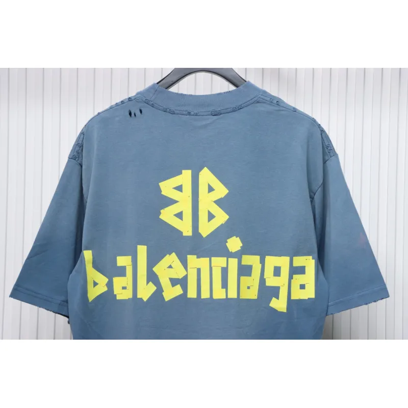 Balenciaga Masking Tape T-shirt Blue