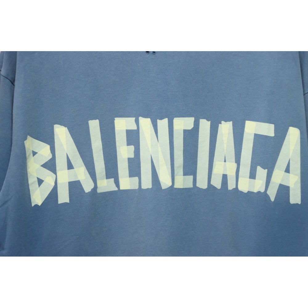 Balenciaga Masking Tape T-shirt Blue