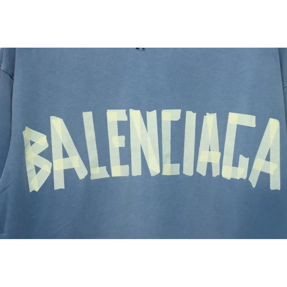 Balenciaga Masking Tape T-shirt Blue
