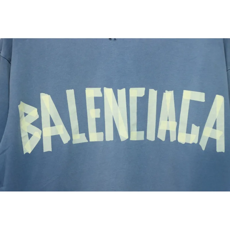 Balenciaga Masking Tape T-shirt Blue