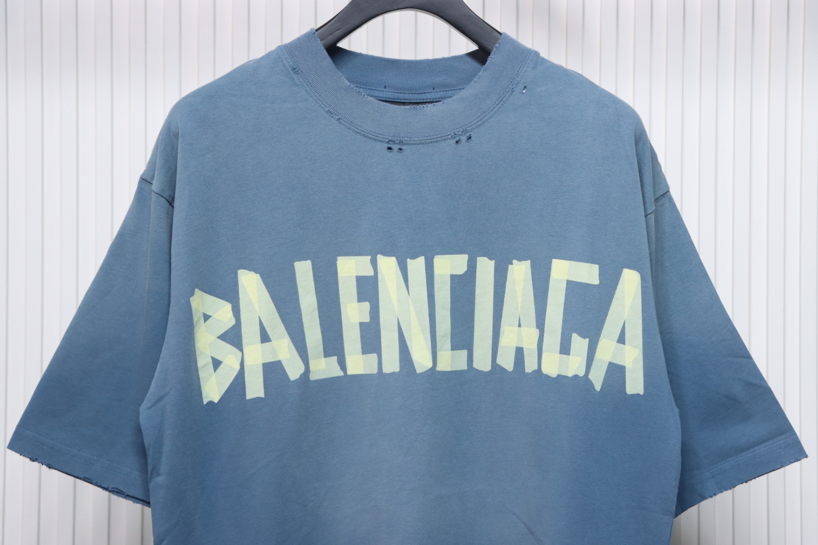 Balenciaga Masking Tape T-shirt Blue