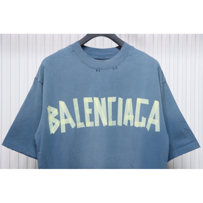 Balenciaga Masking Tape T-shirt Blue