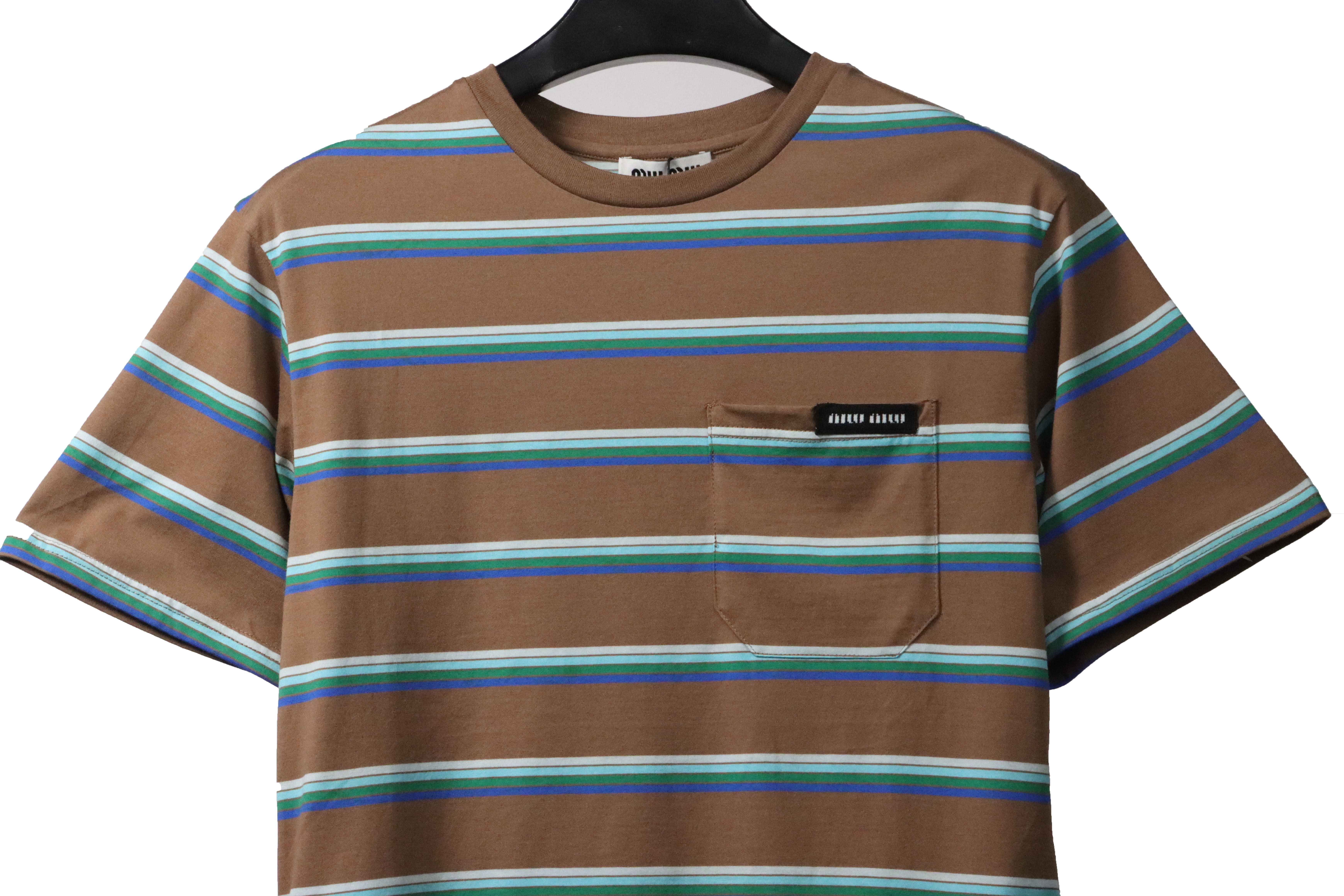 Miumiu Leather Label Pocket Knitted Short Sleeves