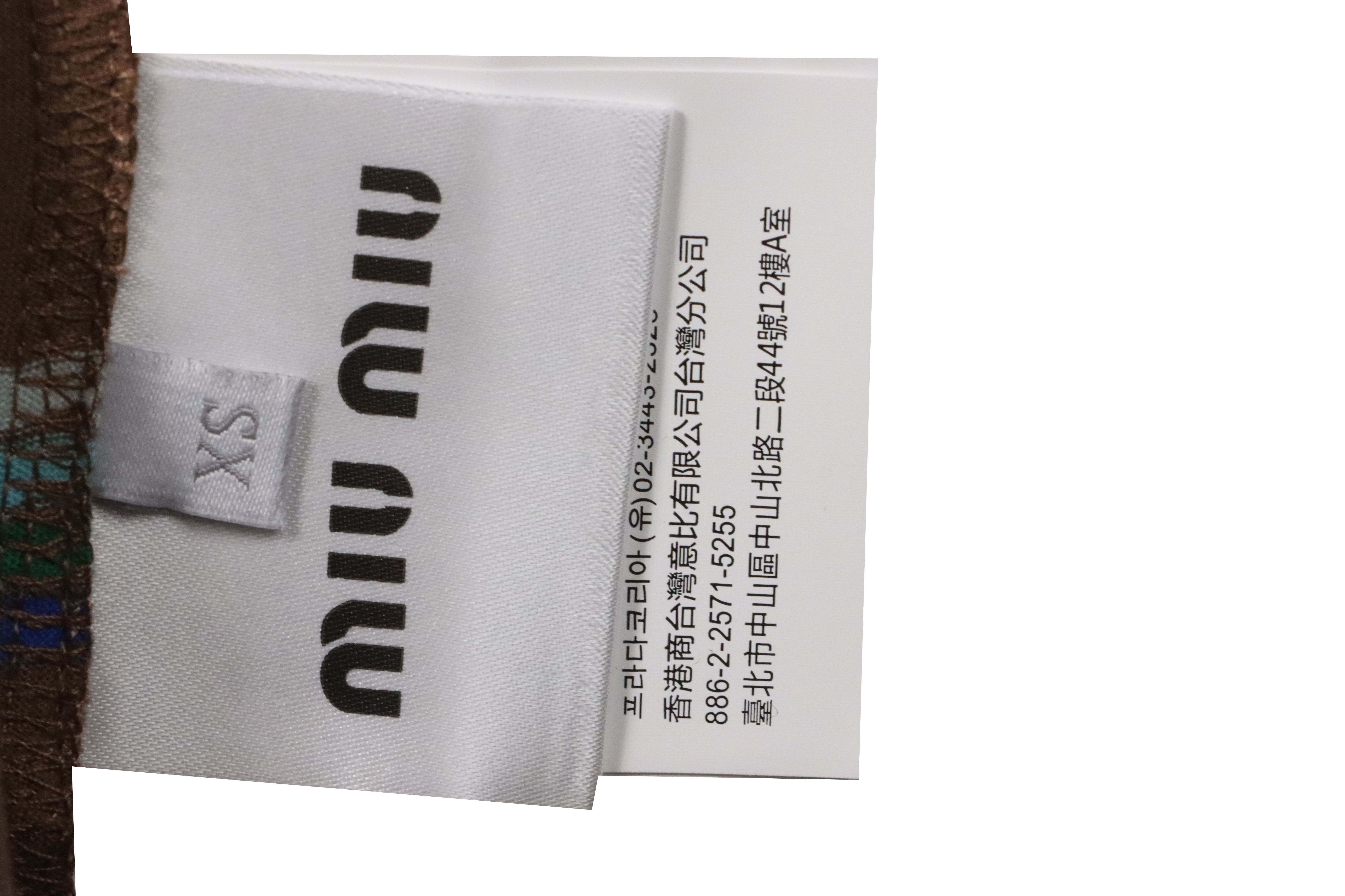 Miumiu Leather Label Pocket Knitted Short Sleeves