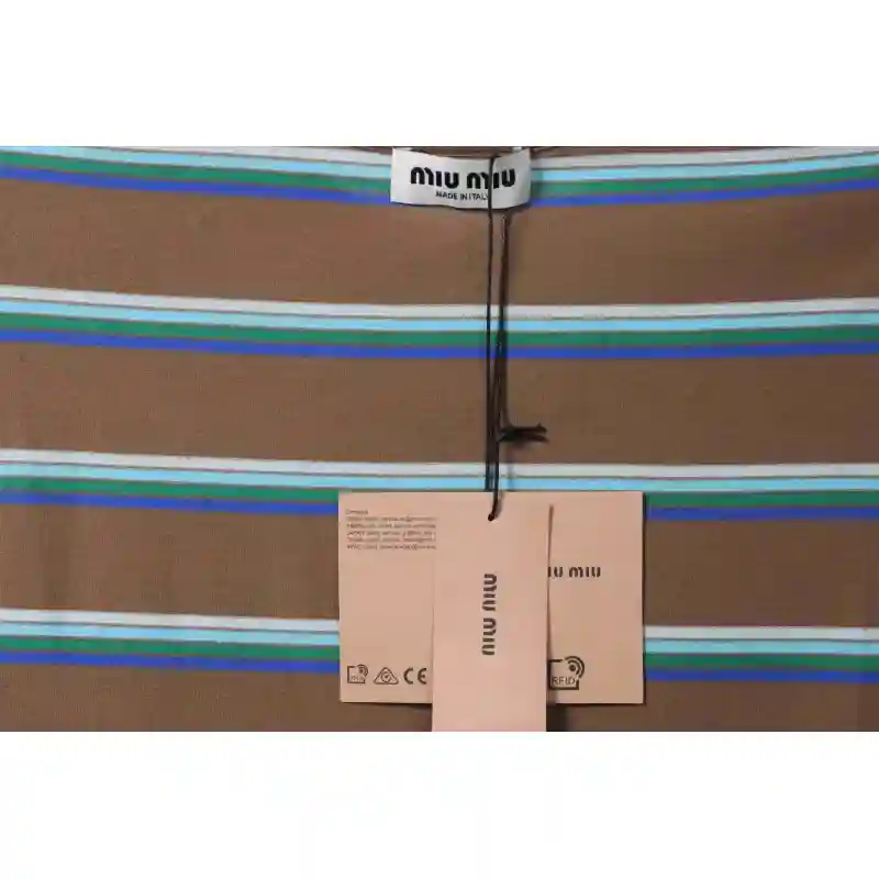 Miumiu Leather Label Pocket Knitted Short Sleeves