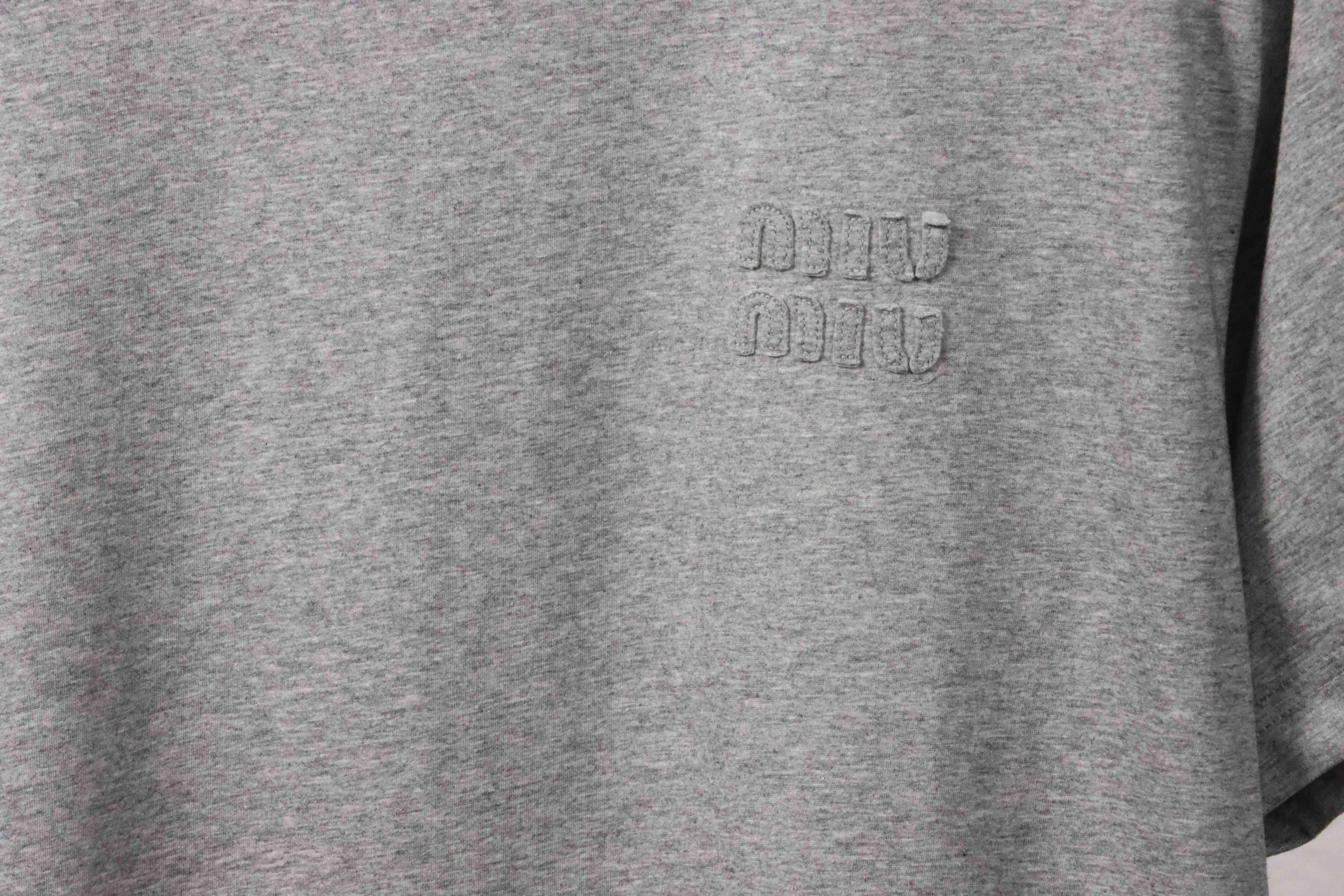 Miumiu Towel LOGO Embroidered T-shirt WM230698290