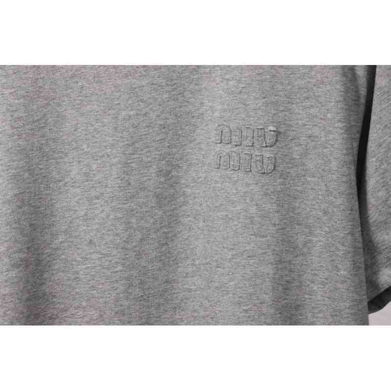 Miumiu Towel LOGO Embroidered T-shirt WM230698290