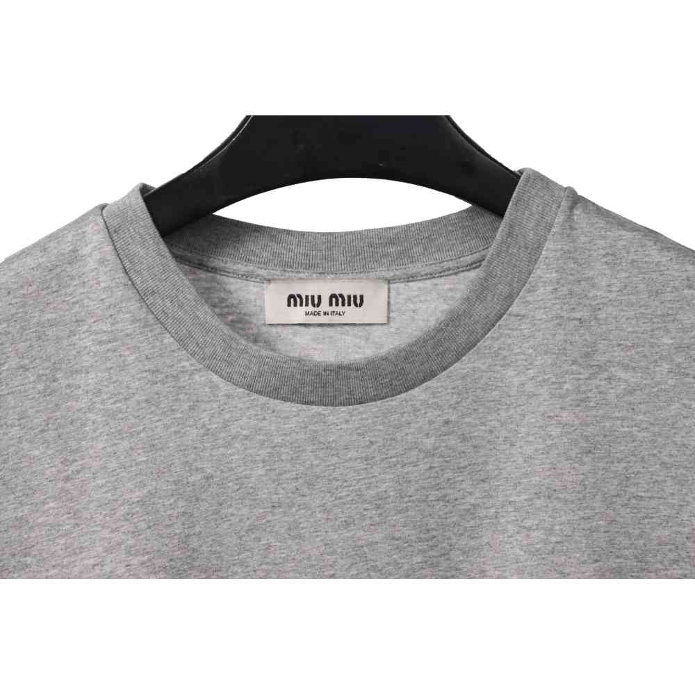 Miumiu Towel LOGO Embroidered T-shirt WM230698290