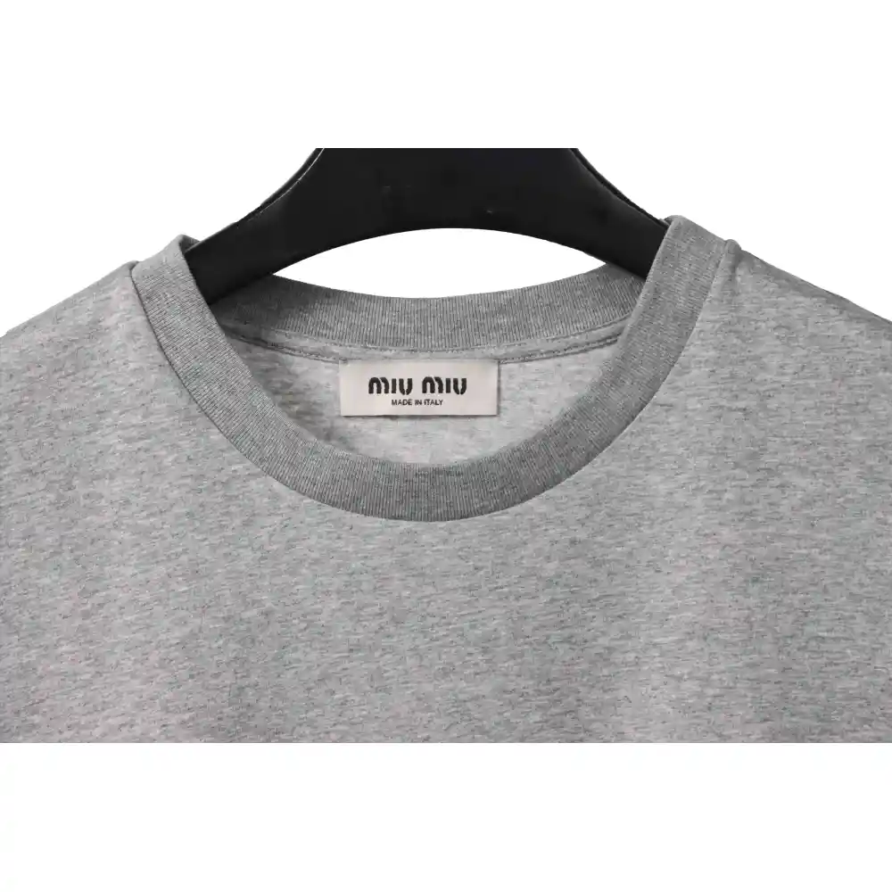 Miumiu Towel LOGO Embroidered T-shirt WM230698290