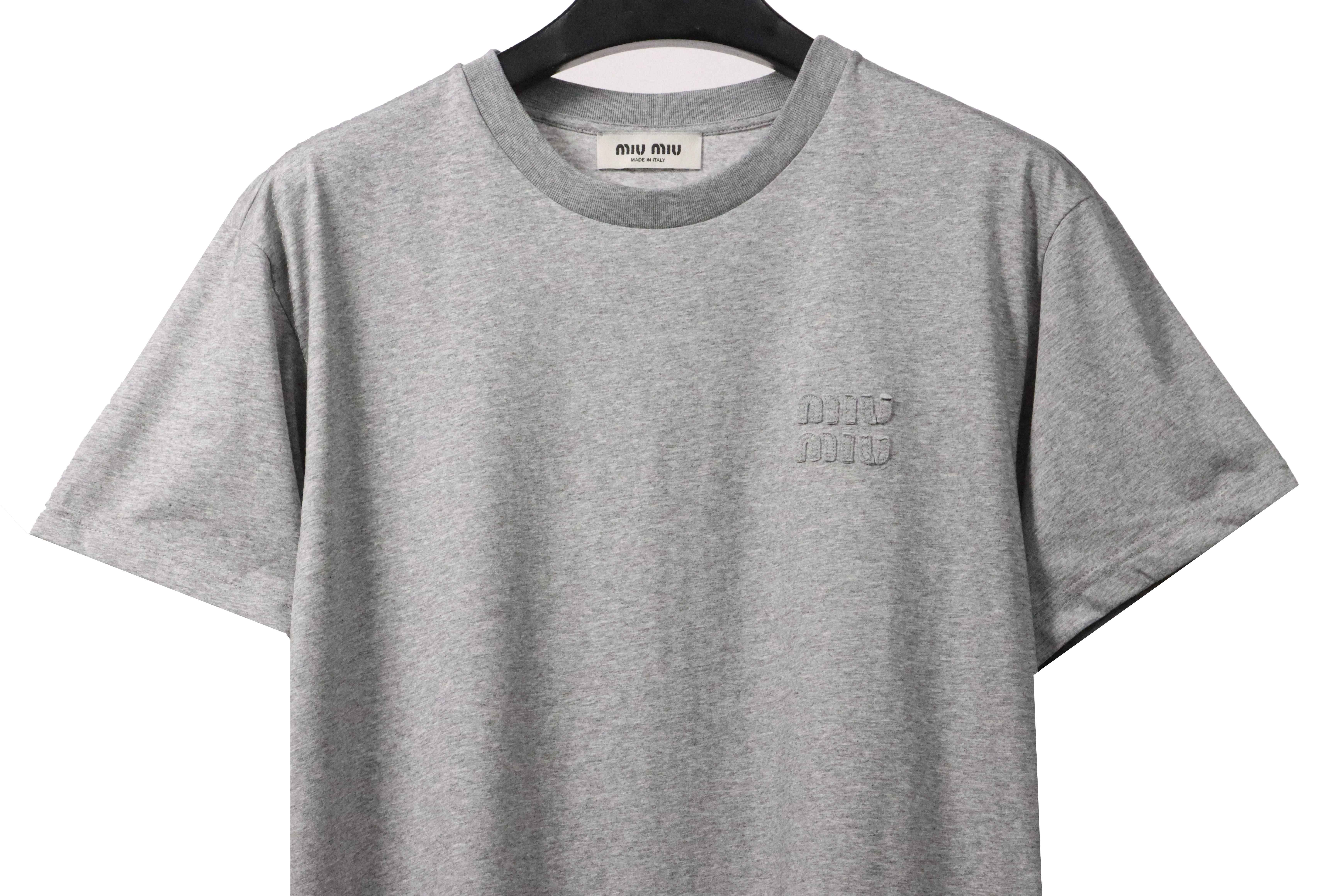 Miumiu Towel LOGO Embroidered T-shirt WM230698290