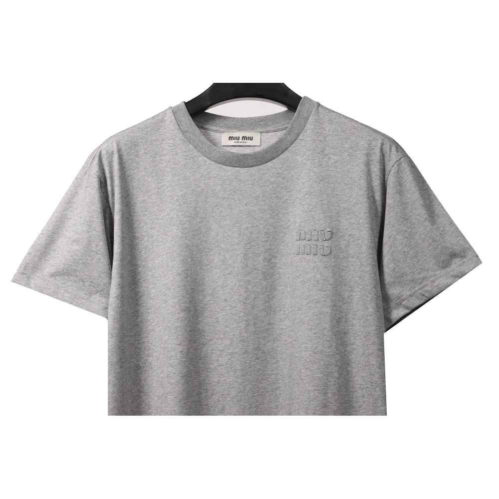 Miumiu Towel LOGO Embroidered T-shirt WM230698290
