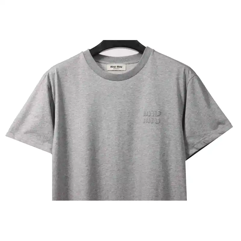 Miumiu Towel LOGO Embroidered T-shirt WM230698290