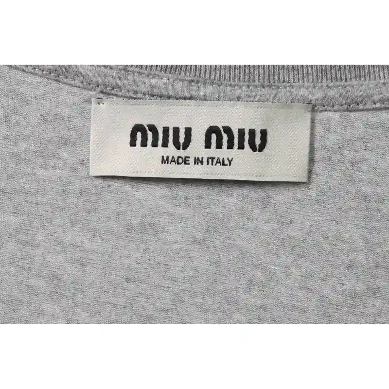 Miumiu Towel LOGO Embroidered T-shirt WM230698290