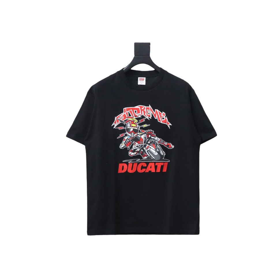 SUPREME X DUCATI Motorcycle People Printed T-shirt WSY2002024009