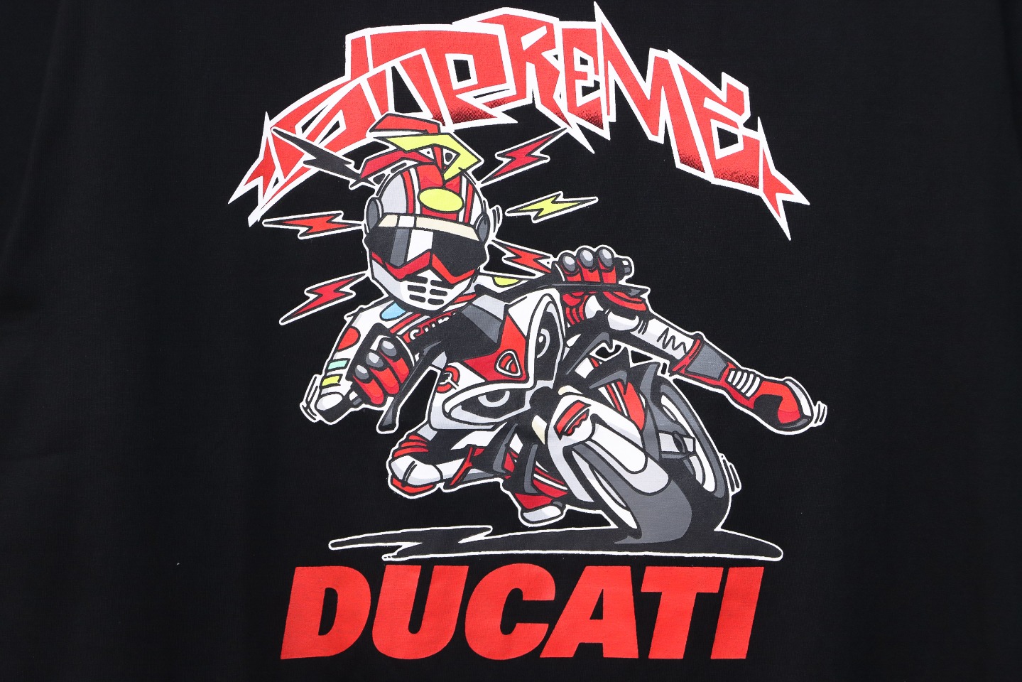 SUPREME X DUCATI Motorcycle People Printed T-shirt WSY2002024009