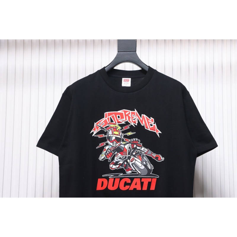 SUPREME X DUCATI Motorcycle People Printed T-shirt WSY2002024009