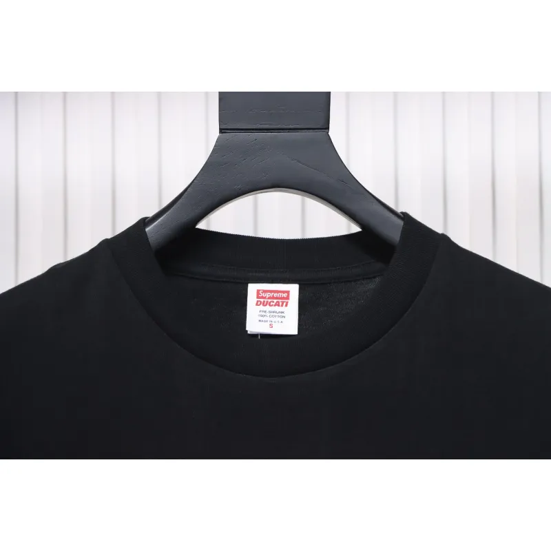 SUPREME X DUCATI Motorcycle People Printed T-shirt WSY2002024009