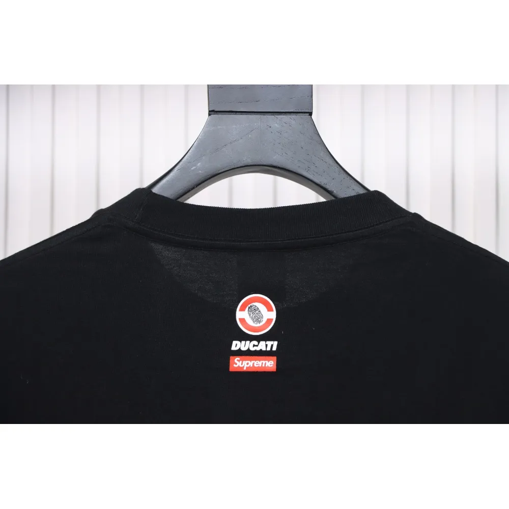 SUPREME X DUCATI Motorcycle People Printed T-shirt WSY2002024009