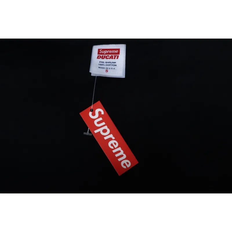 SUPREME X DUCATI Motorcycle People Printed T-shirt WSY2002024009