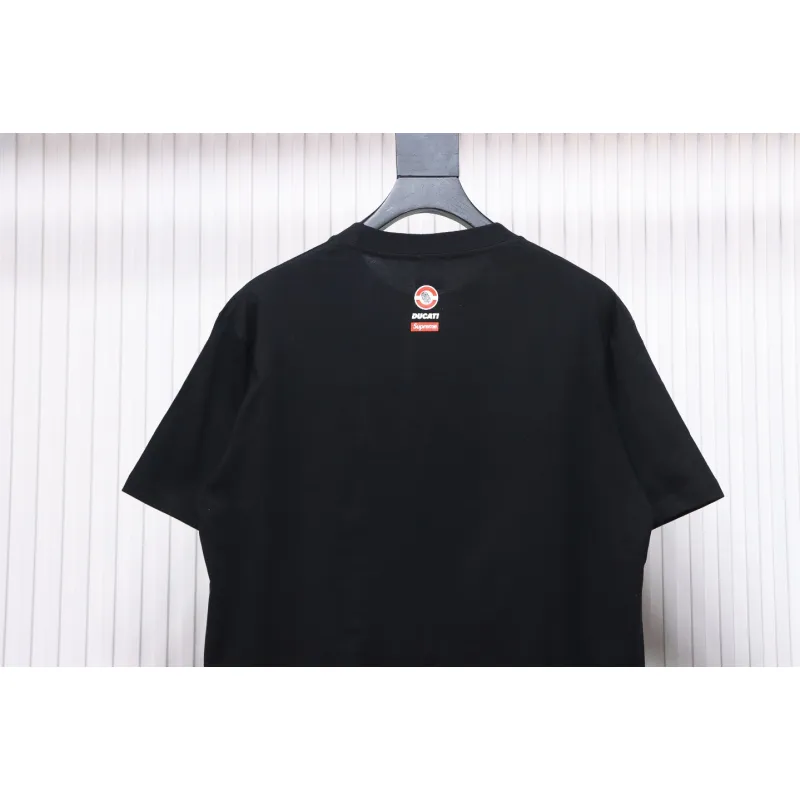SUPREME X DUCATI Motorcycle People Printed T-shirt WSY2002024009