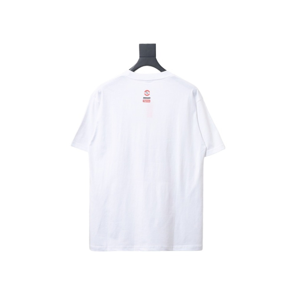 SUPREME X DUCATI Motorcycle People Printed T-shirt WSY2002024009
