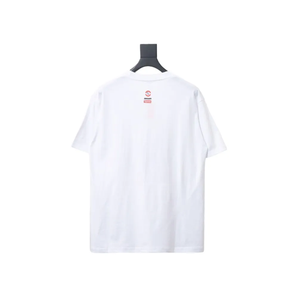 SUPREME X DUCATI Motorcycle People Printed T-shirt WSY2002024009