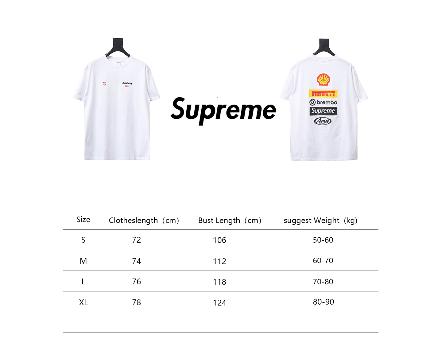 SUPREME X DUCATI Printed T-shirt WSY2002024009