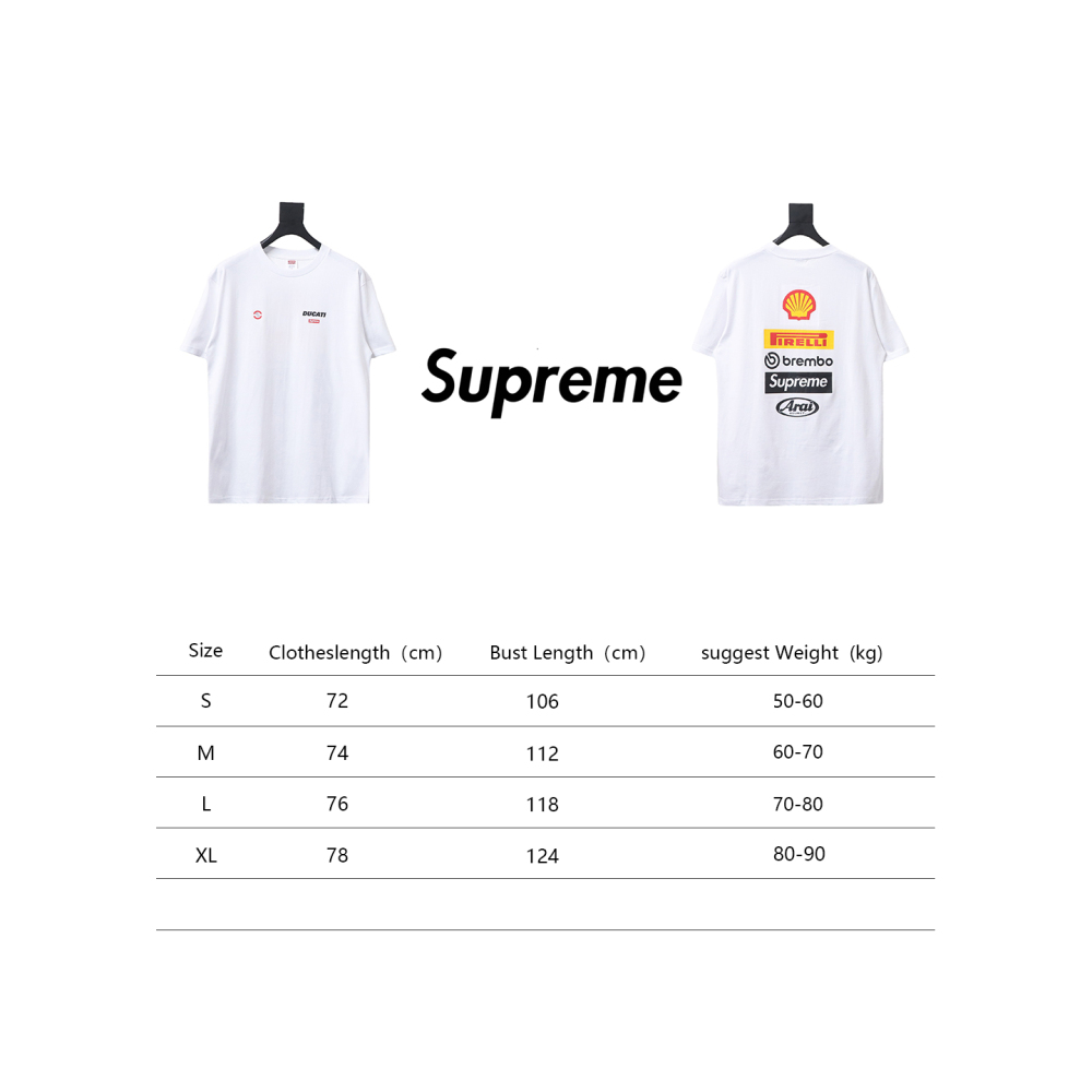 SUPREME X DUCATI Printed T-shirt WSY2002024009