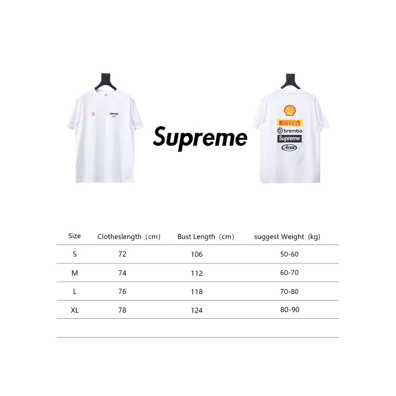 SUPREME X DUCATI Printed T-shirt WSY2002024009