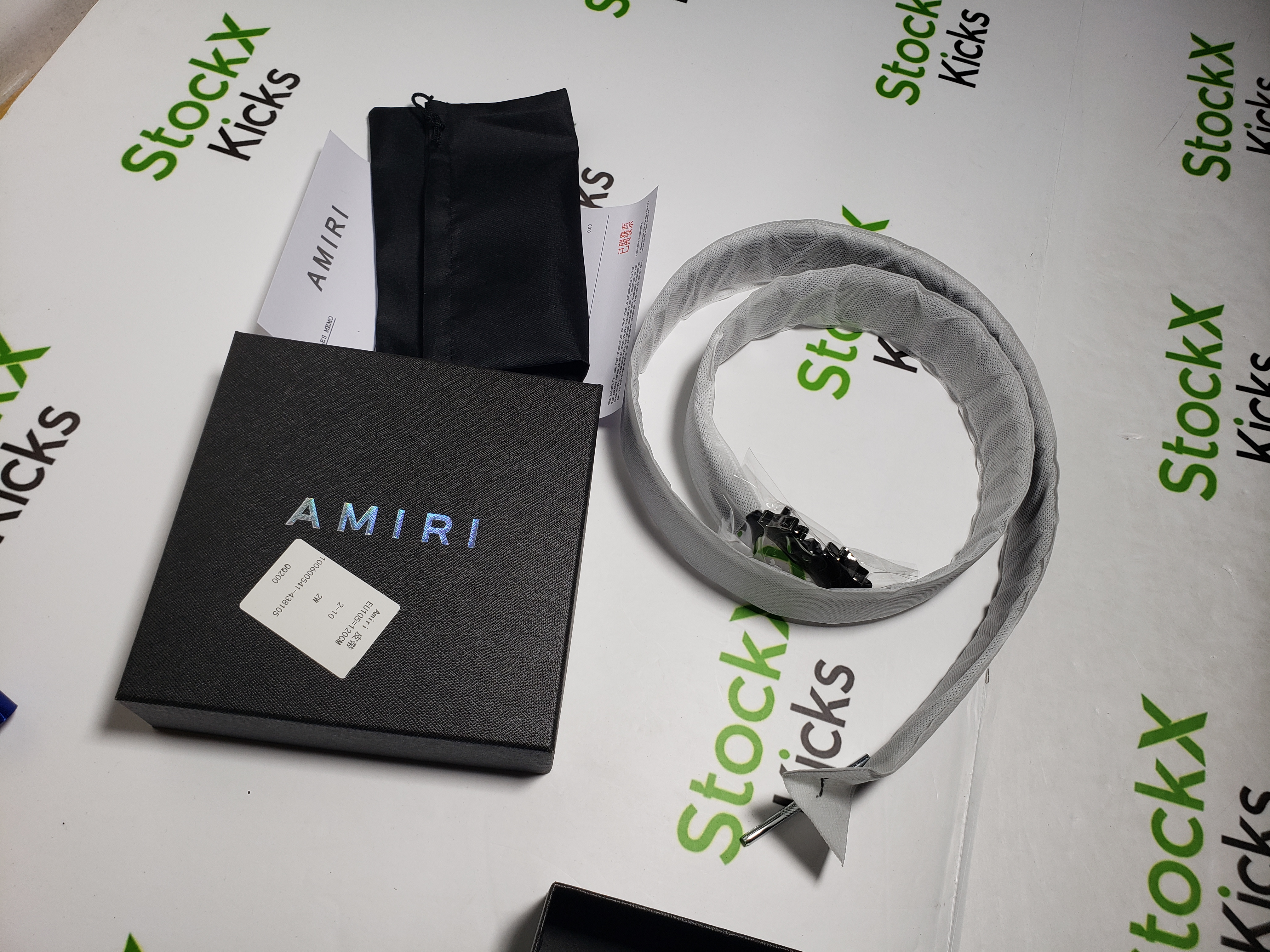 [Add One] Amiri 4cm MA Nappa Leather Belt Black CK PF23MAL002 001 BLAC