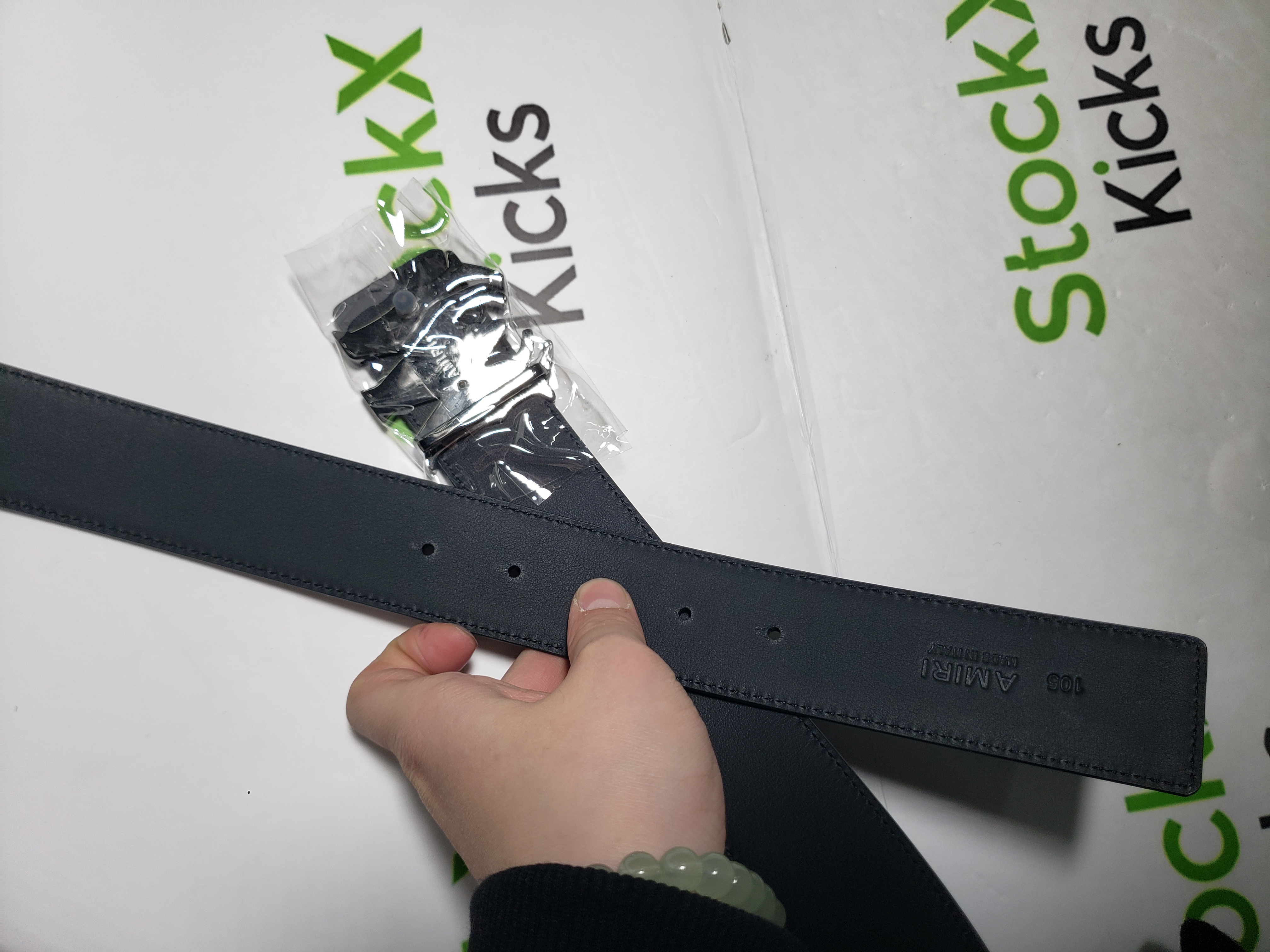 [Add One] Amiri 4cm MA Nappa Leather Belt Black CK PF23MAL002 001 BLAC