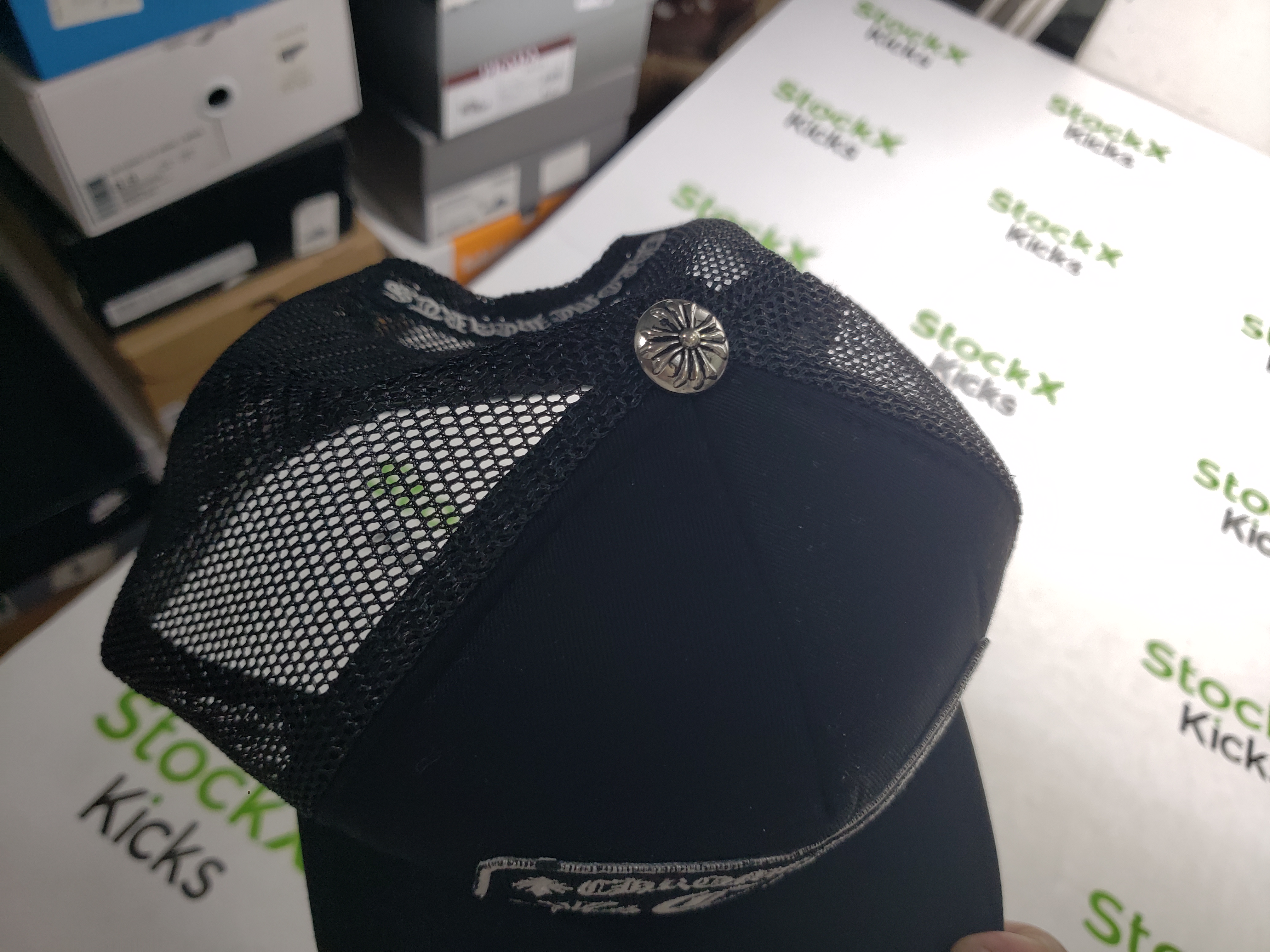 [Add One] Chrome Hearts CH Hollywood Trucker Hat Black/Black CK0723