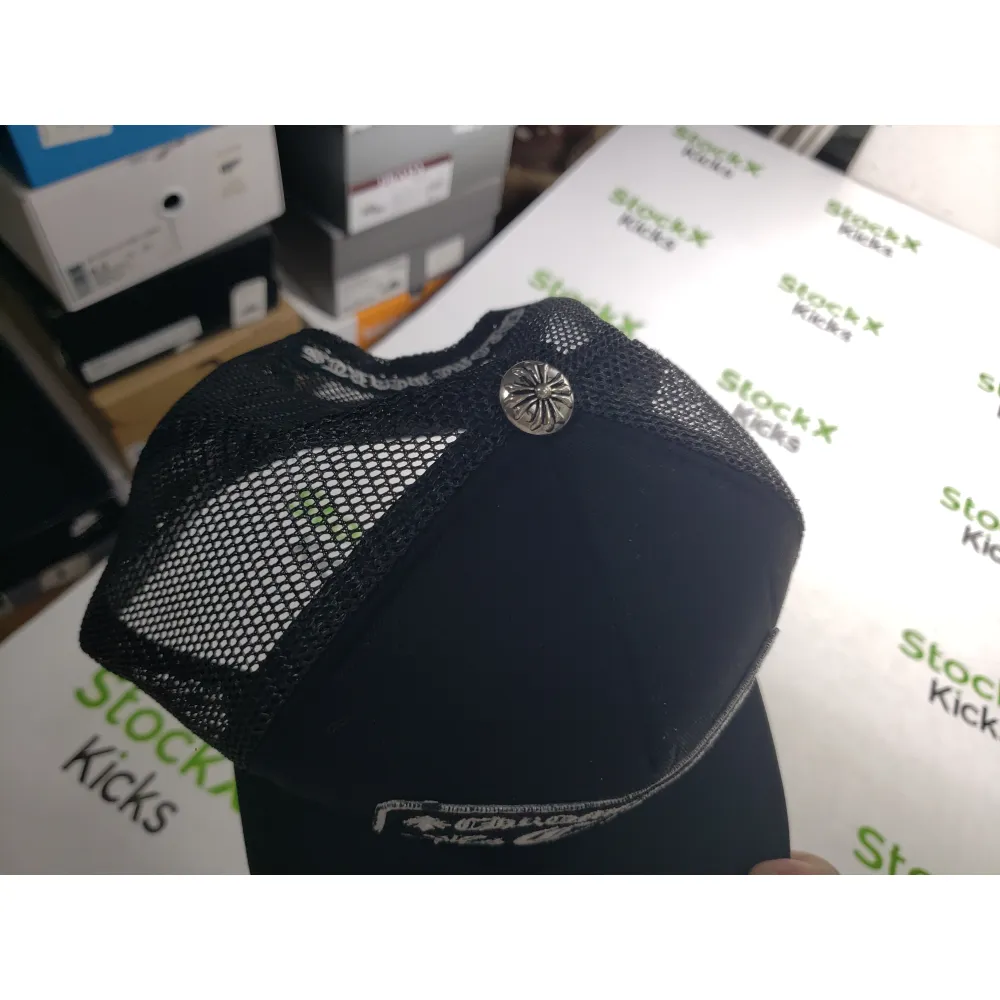 [Add One] Chrome Hearts CH Hollywood Trucker Hat Black/Black CK0723