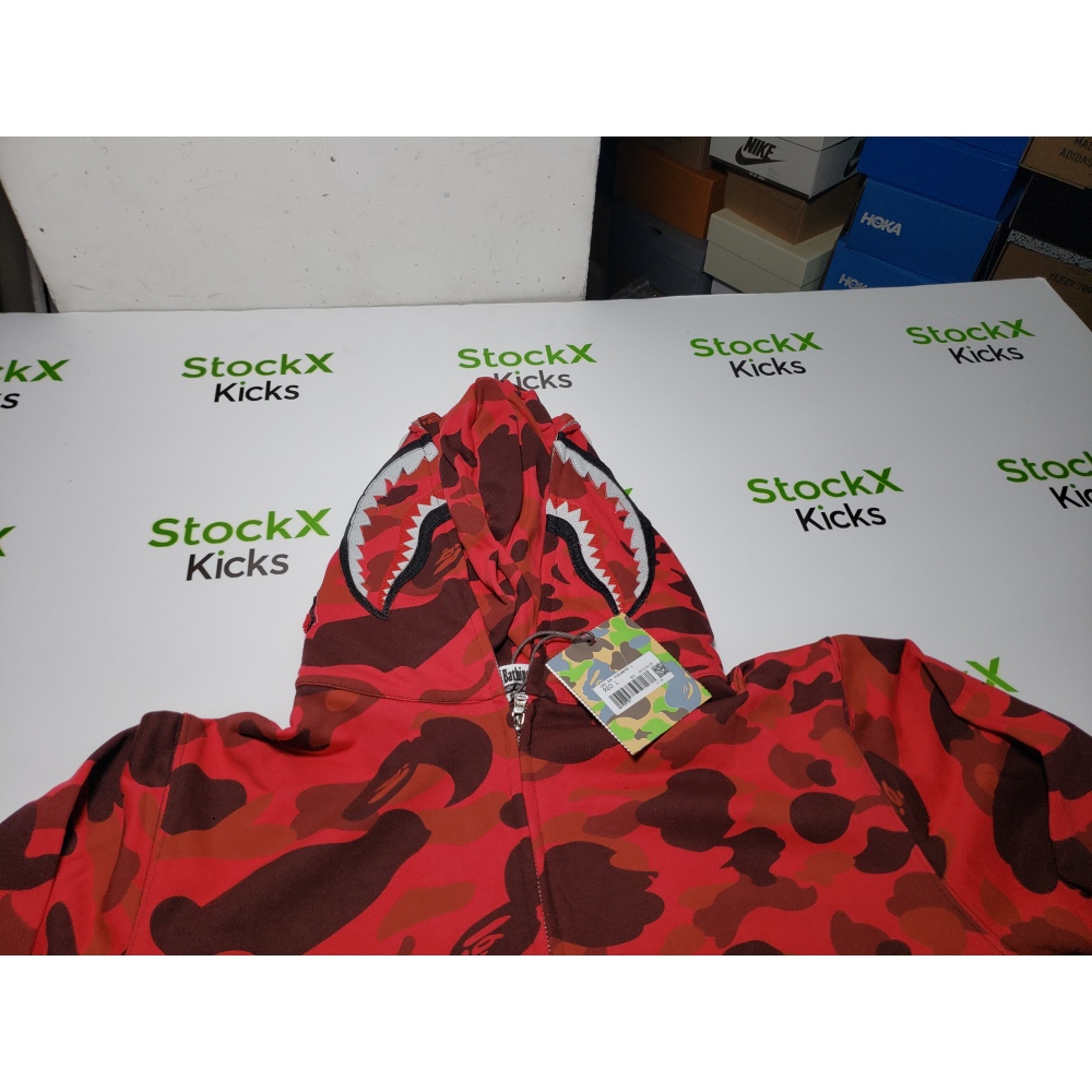 BAPE Color Camo Shark Zip Hoodie Red 4580793322511