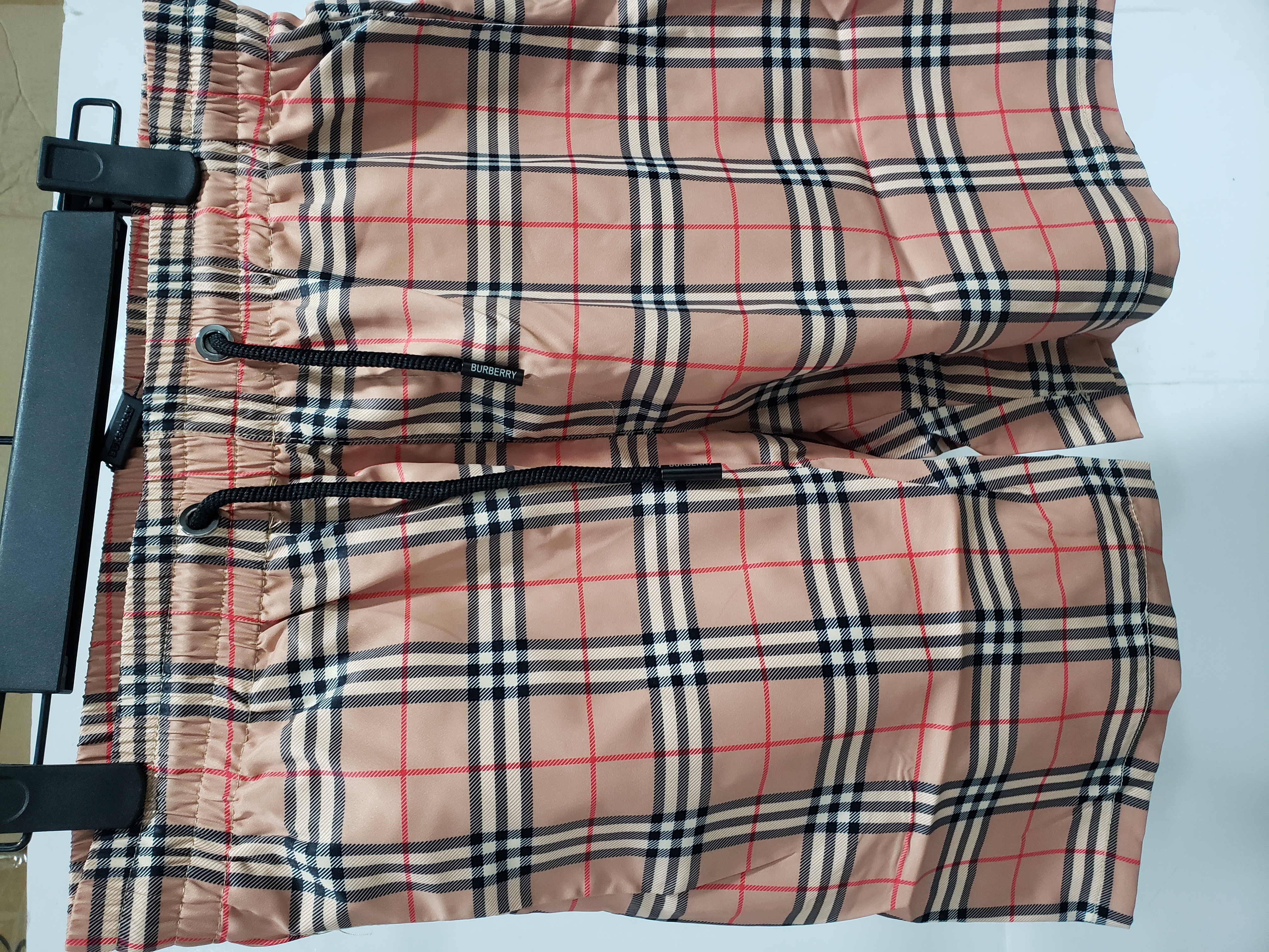 Burberry Check Stretch Cotton Shorts Archive Beige CK250114