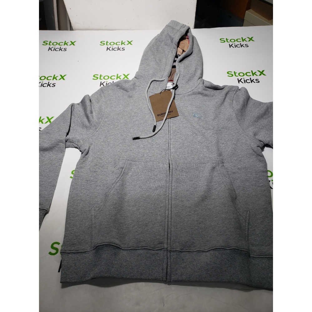 Burberry Embroidered Grey EKD Zip Hoodie Grey CK WH2202024020
