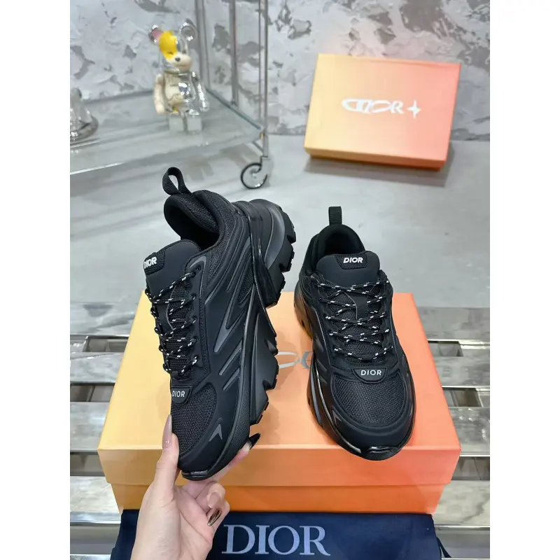 Dior B44 Blade Sneaker Black Technical Mesh and Black Technical Fabric 3SN306ZZY_H981