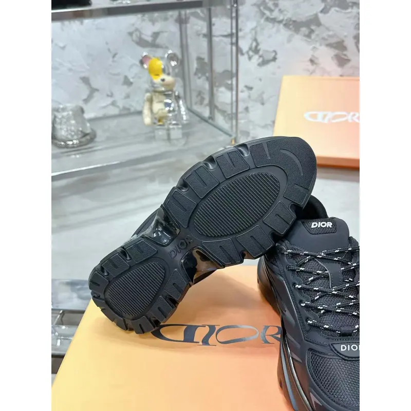 Dior B44 Blade Sneaker Black Technical Mesh and Black Technical Fabric 3SN306ZZY_H981