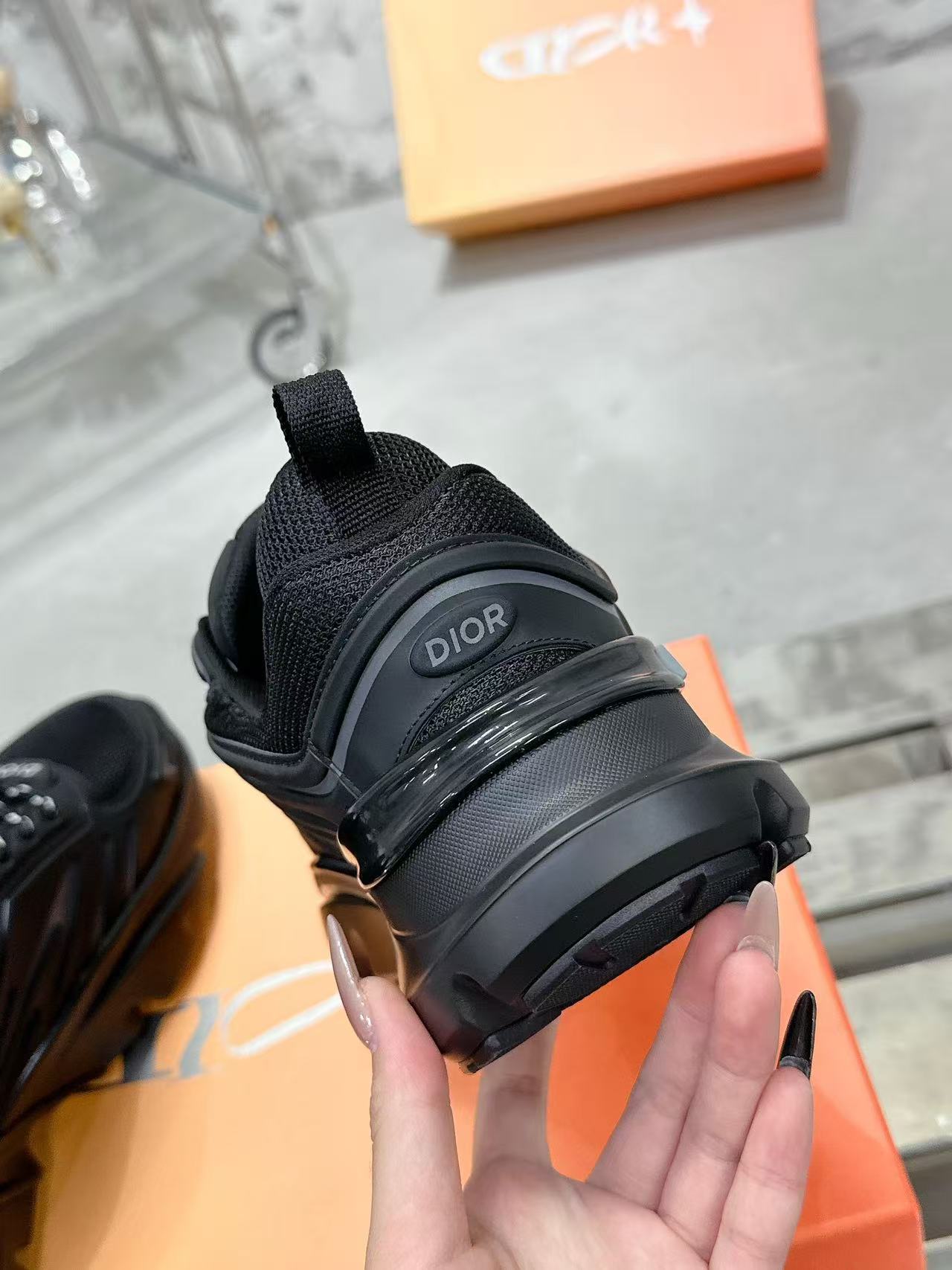 Dior B44 Blade Sneaker Black Technical Mesh and Black Technical Fabric 3SN306ZZY_H981