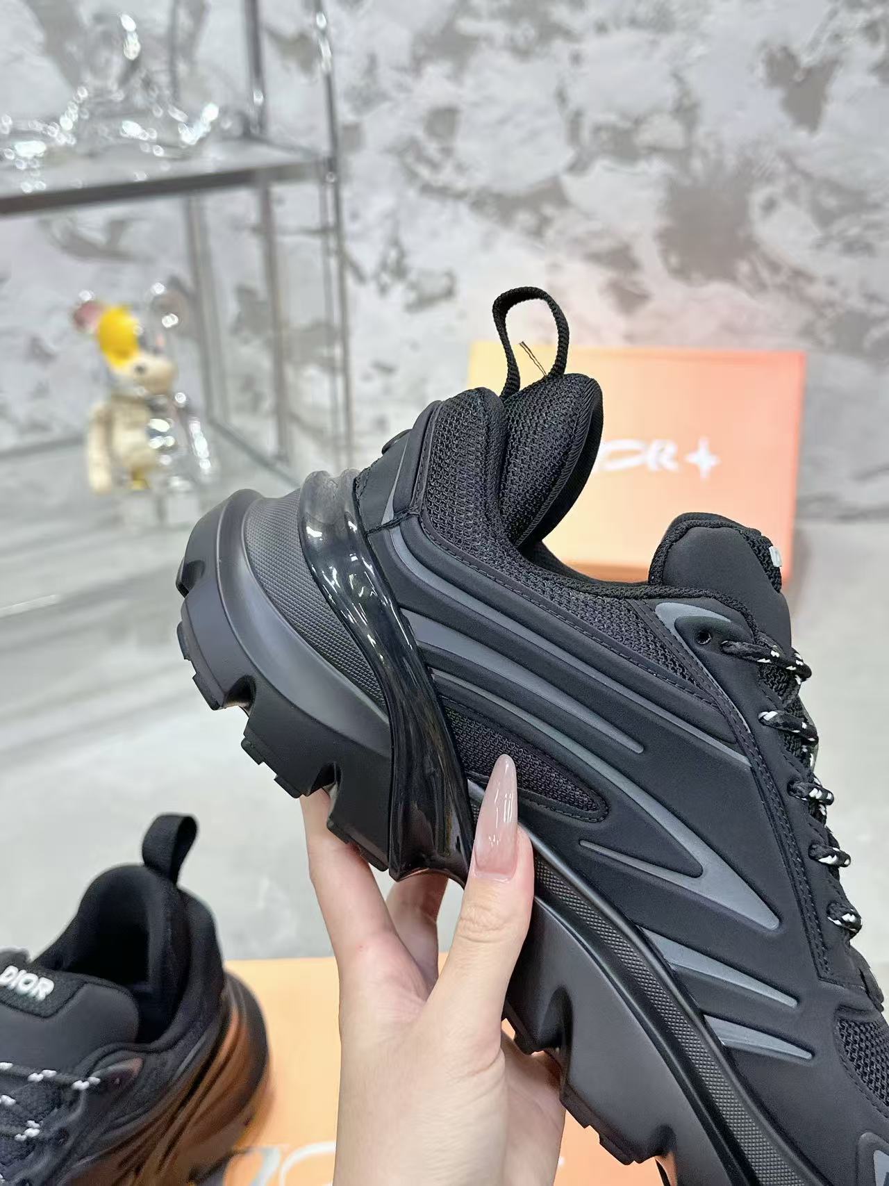 Dior B44 Blade Sneaker Black Technical Mesh and Black Technical Fabric 3SN306ZZY_H981