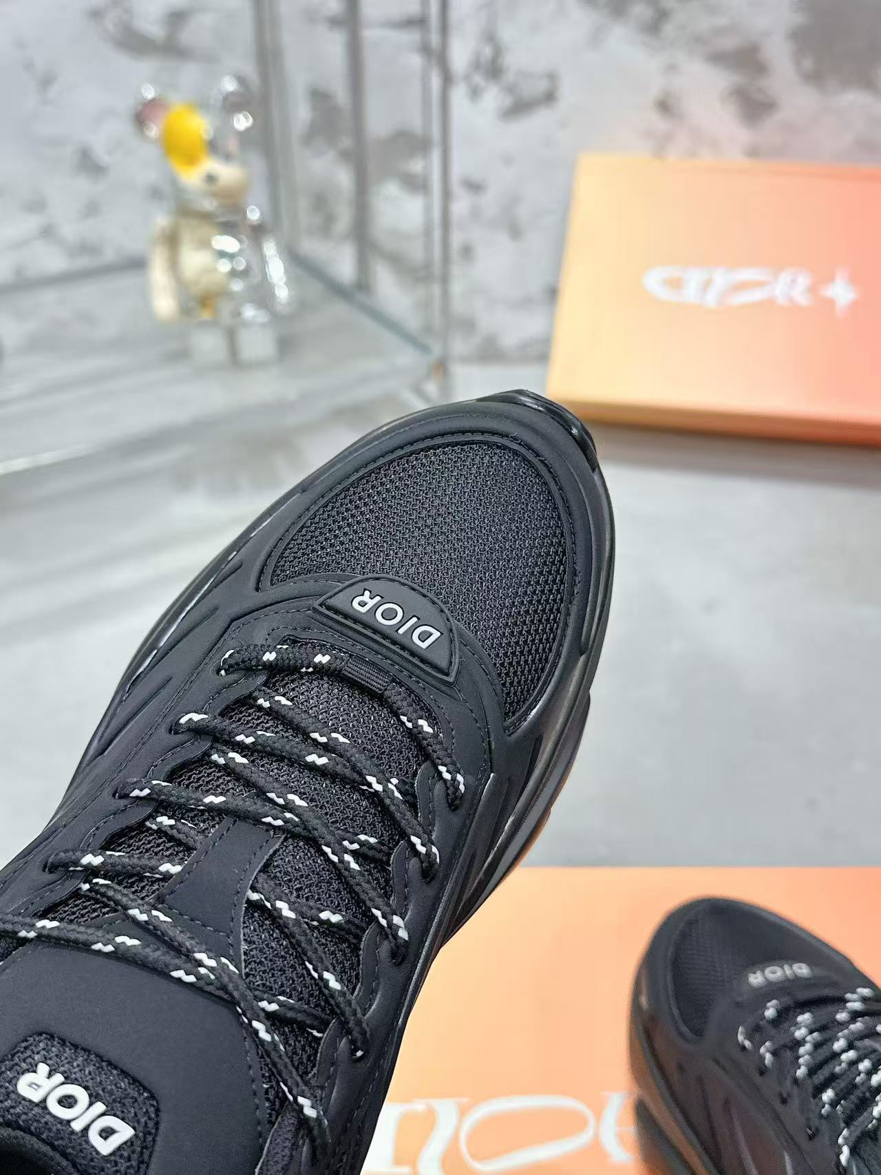 Dior B44 Blade Sneaker Black Technical Mesh and Black Technical Fabric 3SN306ZZY_H981
