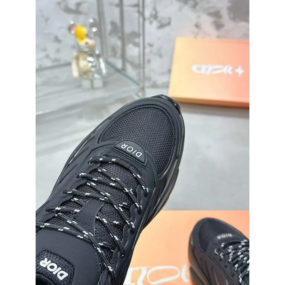 Dior B44 Blade Sneaker Black Technical Mesh and Black Technical Fabric 3SN306ZZY_H981