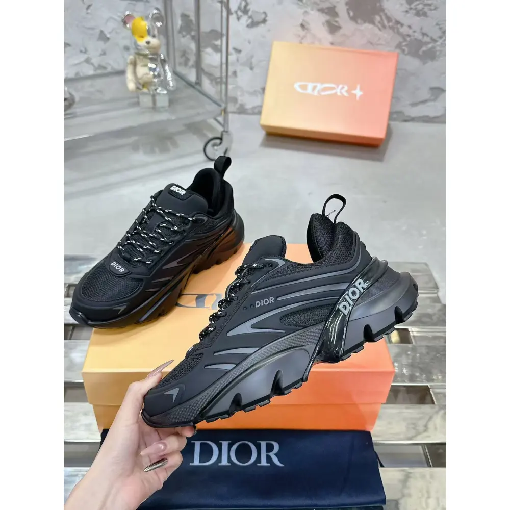 Dior B44 Blade Sneaker Black Technical Mesh and Black Technical Fabric 3SN306ZZY_H981