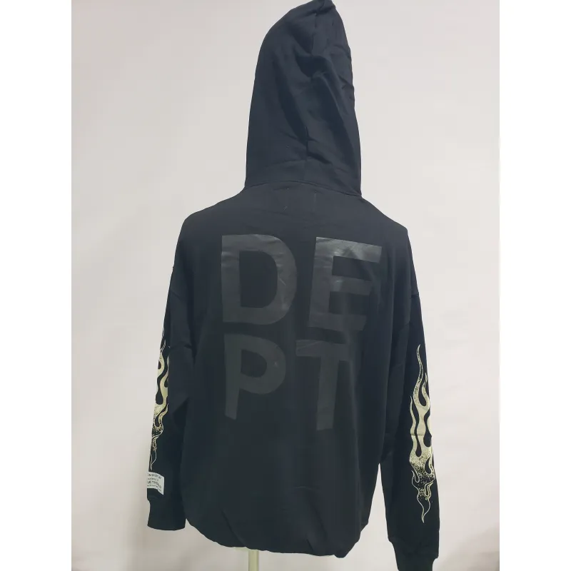 Gallery Dept. Flames Hoodie Black CK20241225