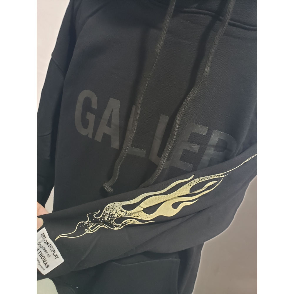 Gallery Dept. Flames Hoodie Black CK20241225